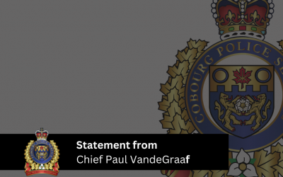 Statement from Chief Paul VandeGraaf