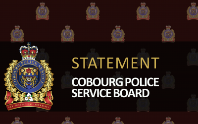 Statement from the Chair of the Cobourg Police Service Board, Adam Bureau
